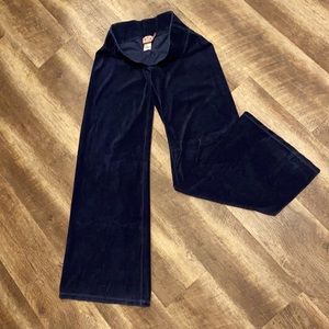 Juicy Couture wide leg velour track pants
